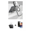 MARSİLYAN™- Galaxy S24 Kılıf Nova Doku - Siyah 3D Antistatik Mat Seramik Nano Ekran Koruyucu + Şeffaf Kamera Lens Koruma Cam