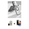 MARSİLYAN™- Galaxy S24 Kılıf Nova Doku - Siyah 3D Antistatik Mat Seramik Nano Ekran Koruyucu + Bilvis Titan Kamera Lens - SH