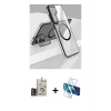 MARSİLYAN™- Galaxy S24 Kılıf Nova Doku - Siyah 3D Antistatik Seramik Nano Ekran Koruyucu + Bilvis Titan Kamera Lens - GD