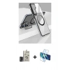 MARSİLYAN™- Galaxy S24 Kılıf Nova Doku - Siyah 3D Antistatik Seramik Nano Ekran Koruyucu + Bilvis Titan Kamera Lens - DNMR