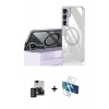 MARSİLYAN™- Galaxy S24 Kılıf Nova Doku - Siyah 3D Antistatik Seramik Nano Ekran Koruyucu + PVD Metal Kamera Lens - DNMR