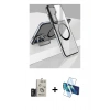 MARSİLYAN™- Galaxy S24 Kılıf Nova Doku - Siyah 3D Antistatik Seramik Nano Ekran Koruyucu + Bilvis Titan Kamera Lens - TMGI