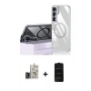 MARSİLYAN™- Galaxy S24 Kılıf Nova Doku - Siyah 6D Antistatik Mat Seramik Hayalet Nano Ekran Koruyucu + Bilvis Titan Kamera Lens - GD