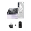 MARSİLYAN™- Galaxy S24 Kılıf Nova Doku - Siyah 6D Antistatik Mat Seramik Hayalet Nano Ekran Koruyucu + Kamera Lens Koruma Cam - SF