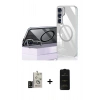MARSİLYAN™- Galaxy S24 Kılıf Nova Doku - Siyah 6D Antistatik Mat Seramik Hayalet Nano Ekran Koruyucu + Bilvis Titan Kamera Lens - SH