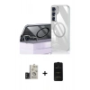 MARSİLYAN™- Galaxy S24 Kılıf Nova Doku - Siyah 6D Antistatik Mat Seramik Hayalet Nano Ekran Koruyucu + Bilvis Titan Kamera Lens - TMGI