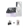 MARSİLYAN™- Galaxy S24 Kılıf Nova Doku - Siyah Bilvis 3D Cam Ekran Koruyucu + PVD Metal Kamera Lens - SH