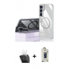 MARSİLYAN™- Galaxy S24 Kılıf Nova Doku - Siyah Bilvis Hayalet Cam Ekran Koruyucu + Kamera Lens Koruma Cam - SF