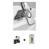 MARSİLYAN™- Galaxy S24 Kılıf Nova Doku - Siyah Polymer Nano Ekran Koruyucu + PVD Metal Kamera Lens - SH