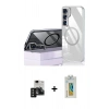 MARSİLYAN™- Galaxy S24 Kılıf Nova Doku - Siyah Polymer Nano Ekran Koruyucu + PVD Metal Kamera Lens - SH