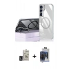 MARSİLYAN™- Galaxy S24 Kılıf Nova Doku - Siyah Vanessa Magic Cam + Bilvis Titan Kamera Lens - DNMR
