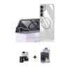MARSİLYAN™- Galaxy S24 Kılıf Nova Doku - Siyah Vanessa Magic Cam + PVD Metal Kamera Lens - SH
