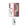 MARSİLYAN™- Galaxy S24 Kılıf Nova Işık Özel Seri - Şeffaf Pasifik Cam Ekran Koruyucu
