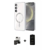 MARSİLYAN™- Galaxy S24 Kılıf Nova Işık Özel Seri - Siyah 6D Antistatik Mat Seramik Hayalet Nano Ekran Koruyucu + PVD Metal Kamera Lens - GD