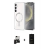 MARSİLYAN™- Galaxy S24 Kılıf Nova Işık Özel Seri - Siyah 6D Antistatik Mat Seramik Hayalet Nano Ekran Koruyucu + PVD Metal Kamera Lens - DNMR