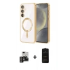 MARSİLYAN™- Galaxy S24 Kılıf Nova Işık Özel Seri - Siyah 6D Antistatik Mat Seramik Hayalet Nano Ekran Koruyucu + PVD Metal Kamera Lens - GD