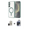 MARSİLYAN™- Galaxy S24 Kılıf Nova Işık Özel Seri - Siyah Vanessa Magic Cam + Bilvis Titan Kamera Lens - SH