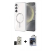 MARSİLYAN™- Galaxy S24 Kılıf Nova Işık Özel Seri - Siyah Vanessa Magic Cam + Bilvis Titan Kamera Lens - SH