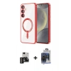 MARSİLYAN™- Galaxy S24 Kılıf Nova Işık Özel Seri - Siyah Vanessa Magic Cam + PVD Metal Kamera Lens - GD
