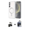 MARSİLYAN™- Galaxy S24 Kılıf Nova Işık Özel Seri - Siyah Vanessa Magic Cam + PVD Metal Kamera Lens - SH