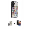 MARSİLYAN™- Galaxy S24 Kılıf Odak Klasik Serisi - Siyah 3D Antistatik Mat Seramik Nano Ekran Koruyucu + Bilvis Titan Kamera Lens - DNMR