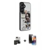 MARSİLYAN™- Galaxy S24 Kılıf Odak Klasik Serisi - Siyah 3D Antistatik Mat Seramik Nano Ekran Koruyucu + PVD Metal Kamera Lens - SH
