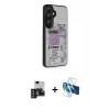 MARSİLYAN™- Galaxy S24 Kılıf Odak Klasik Serisi - Siyah 3D Antistatik Seramik Nano Ekran Koruyucu + PVD Metal Kamera Lens - DNMR