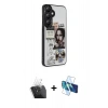 MARSİLYAN™- Galaxy S24 Kılıf Odak Klasik Serisi - Siyah 3D Antistatik Seramik Nano Ekran Koruyucu + Kamera Lens Koruma Cam - SF
