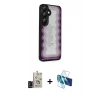 MARSİLYAN™- Galaxy S24 Kılıf Odak Klasik Serisi - Siyah 3D Antistatik Seramik Nano Ekran Koruyucu + Bilvis Titan Kamera Lens - SH