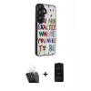 MARSİLYAN™- Galaxy S24 Kılıf Odak Klasik Serisi - Siyah 6D Antistatik Mat Seramik Hayalet Nano Ekran Koruyucu + Kamera Lens Koruma Cam - SF