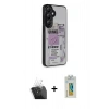 MARSİLYAN™- Galaxy S24 Kılıf Odak Klasik Serisi - Siyah Polymer Nano Ekran Koruyucu + Kamera Lens Koruma Cam - SF