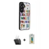 MARSİLYAN™- Galaxy S24 Kılıf Odak Klasik Serisi - Siyah Polymer Nano Ekran Koruyucu + Kamera Lens Koruma Cam - SF