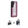 MARSİLYAN™- Galaxy S24 Kılıf Odak Klasik Serisi - Siyah Vanessa Magic Cam + PVD Metal Kamera Lens - GD