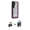 MARSİLYAN™- Galaxy S24 Kılıf Odak Klasik Serisi - Siyah Vanessa Magic Cam + PVD Metal Kamera Lens - GD