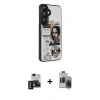 MARSİLYAN™- Galaxy S24 Kılıf Odak Klasik Serisi - Siyah Vanessa Magic Hayalet Cam + PVD Metal Kamera Lens - GD