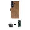 MARSİLYAN™- Galaxy S24 Kılıf Siluet Işık Serisi - Şeffaf 360 Full Body Arka Koruyucu + Kamera Lens Koruma Cam - SF