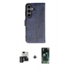 MARSİLYAN™- Galaxy S24 Kılıf Siluet Işık Serisi - Siyah 360 Mat Full Body Arka Koruyucu + PVD Metal Kamera Lens - DNMR