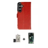 MARSİLYAN™- Galaxy S24 Kılıf Siluet Işık Serisi - Siyah 360 Mat Full Body Arka Koruyucu + Bilvis Titan Kamera Lens - SH