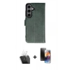 MARSİLYAN™- Galaxy S24 Kılıf Siluet Işık Serisi - Siyah 3D Antistatik Mat Seramik Nano Ekran Koruyucu + Kamera Lens Koruma Cam - SF