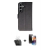 MARSİLYAN™- Galaxy S24 Kılıf Siluet Işık Serisi - Siyah 3D Antistatik Mat Seramik Nano Ekran Koruyucu + Kamera Lens Koruma Cam - SF