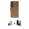 MARSİLYAN™- Galaxy S24 Kılıf Siluet Işık Serisi - Siyah 3D Antistatik Mat Seramik Nano Ekran Koruyucu + Bilvis Titan Kamera Lens - TMGI