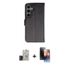 MARSİLYAN™- Galaxy S24 Kılıf Siluet Işık Serisi - Siyah 3D Antistatik Mat Seramik Nano Ekran Koruyucu + Bilvis Titan Kamera Lens - TMGI