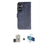 MARSİLYAN™- Galaxy S24 Kılıf Siluet Işık Serisi - Siyah 3D Antistatik Seramik Nano Ekran Koruyucu + Bilvis Titan Kamera Lens - DNMR