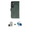 MARSİLYAN™- Galaxy S24 Kılıf Siluet Işık Serisi - Siyah 3D Antistatik Seramik Nano Ekran Koruyucu + Bilvis Titan Kamera Lens - DNMR
