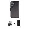 MARSİLYAN™- Galaxy S24 Kılıf Siluet Işık Serisi - Siyah 6D Antistatik Mat Seramik Hayalet Nano Ekran Koruyucu + PVD Metal Kamera Lens - GD
