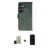 MARSİLYAN™- Galaxy S24 Kılıf Siluet Işık Serisi - Siyah 6D Antistatik Mat Seramik Hayalet Nano Ekran Koruyucu + Bilvis Titan Kamera Lens - SH
