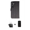 MARSİLYAN™- Galaxy S24 Kılıf Siluet Işık Serisi - Siyah 6D Antistatik Mat Seramik Hayalet Nano Ekran Koruyucu + Kamera Lens Koruma Cam - SF