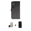 MARSİLYAN™- Galaxy S24 Kılıf Siluet Işık Serisi - Siyah 6D Antistatik Mat Seramik Hayalet Nano Ekran Koruyucu + Bilvis Titan Kamera Lens - SH