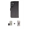 MARSİLYAN™- Galaxy S24 Kılıf Siluet Işık Serisi - Siyah Bilvis 3D Cam Ekran Koruyucu + Bilvis Titan Kamera Lens - TMGI