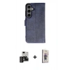 MARSİLYAN™- Galaxy S24 Kılıf Siluet Işık Serisi - Siyah Bilvis 3D Cam Ekran Koruyucu + PVD Metal Kamera Lens - DNMR